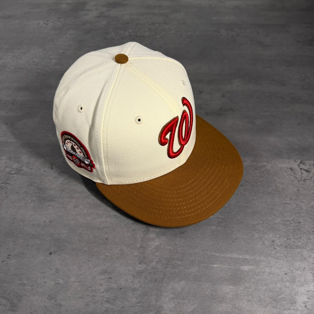 MyFitteds Washington Nationals New Era Cap 6 7/8 Whoppers Candy Pack Cream Brown